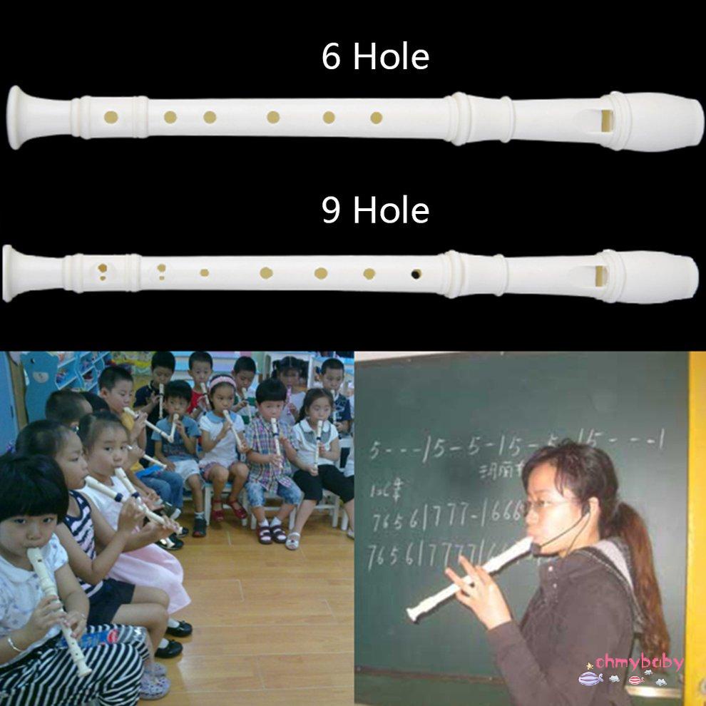 Nhạc cụ làm bằng nhựa ABS màu trắng cho trẻ em Máy ghi âm nhạc Soprano Sáo dài