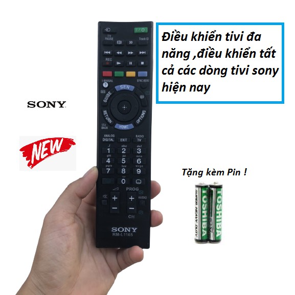 Điều khiển đa năng RM-L1165 cho các dòng LCD, LED, Smart TV SONY-Tặng pin !