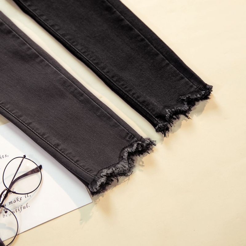 Quần jean lưng cao co dãn hợp thời trang cho nữ