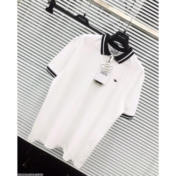 [Sẵn hàng] Áo Polo Nam Cổ Tay Viền Trắng Thêu Ong Siêu Đẹp - Áo Nam Polo Đi Ỏ Thêu Ong Siêu Hot