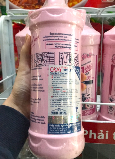 Nước Tẩy Bồn Cầu Okay Pink Thái Lan 960ml