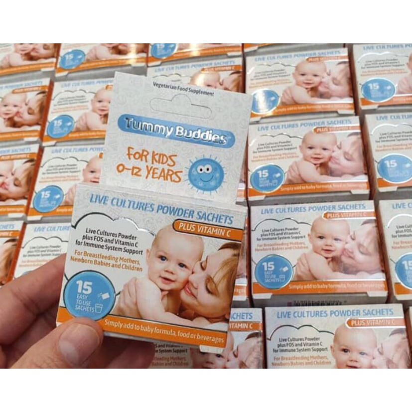 Men Vi Sinh PN Kids Happy Tummy Hàng Chính Hãng Hộp 15 Gói, Men Tummy Anh