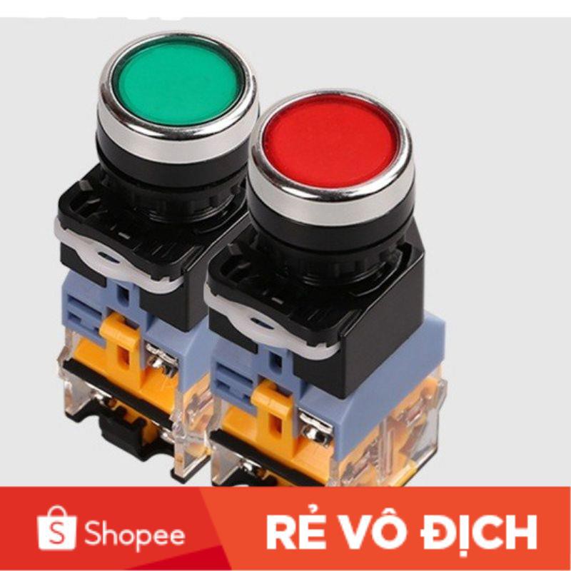 Nút nhấn nhả không đèn, có đèn công tắc đề xanh đỏ vàng phi 22 | BigBuy360 - bigbuy360.vn