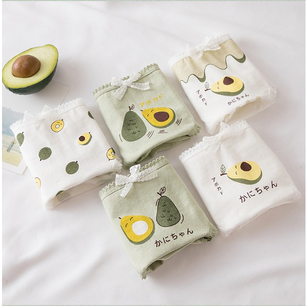 Combo 4 quần lót cotton hình quả bơ xinh xinh