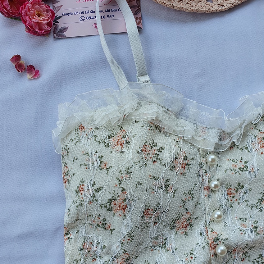 Áo 2 dây - Áo croptop nữ - Kiểu dáng tiểu thư cực xinh
