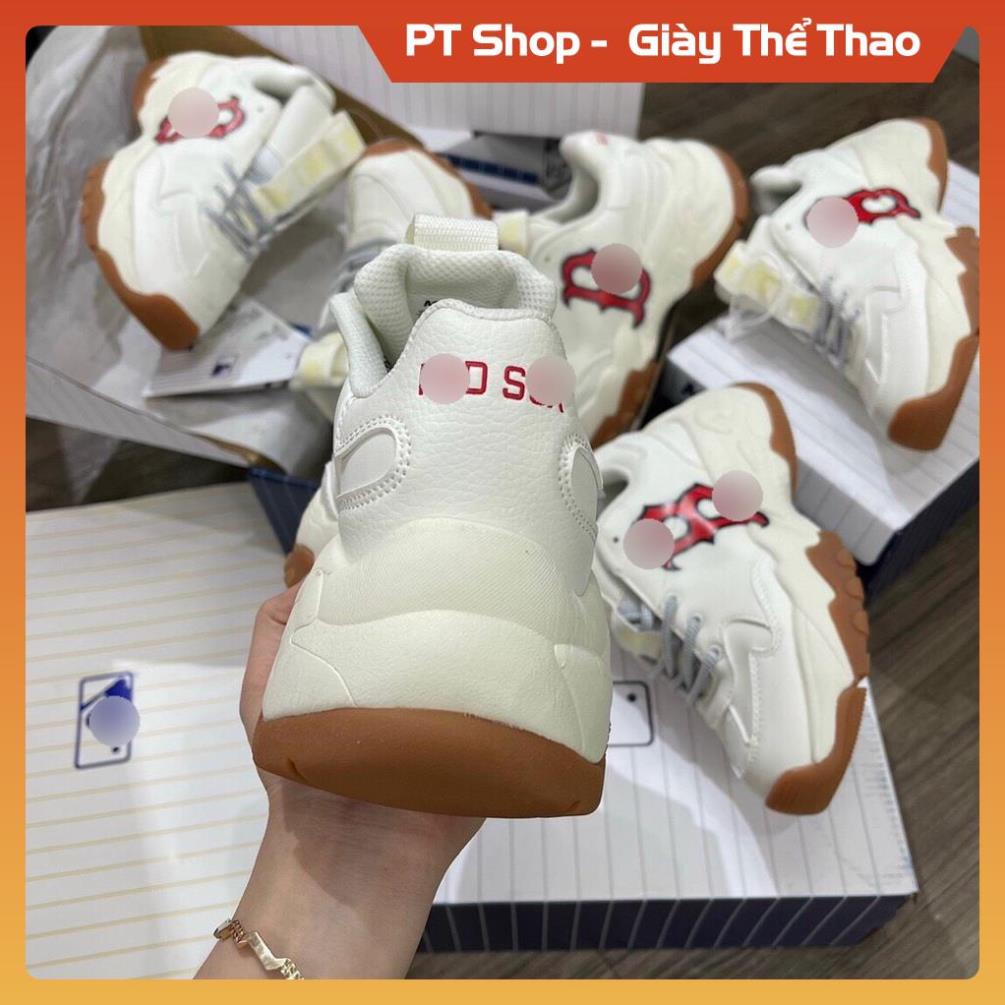 [FreeShip – Hàng Loại A] Giày Sneaker M.L.B chữ B đỏ trắng đế nâu Full hộp, Giầy M.L.B ny boston xịn sò