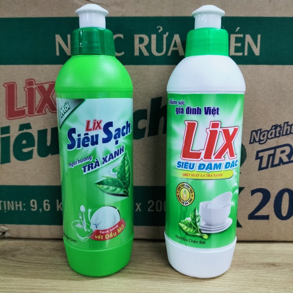 Nước Rửa Chén Lix Hương Trà Xanh 200gr Siêu Đậm Đặc,Siêu Sạch