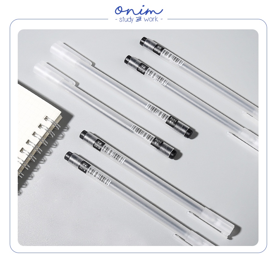 Hộp 12 bút bi nước mực gel RESUN 5110 ngòi 0.5mm ONIM bản dupe Muji - ngòi thay thế