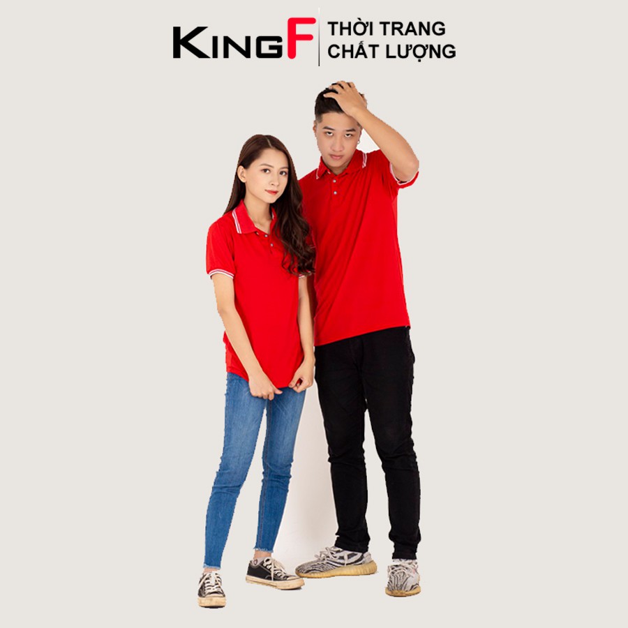 [CHUYÊN SỈ] Áo POLO phông thun cổ bẻ KINGF unisex nam nữ chất liệu cotton thoáng mát - Đôi cặp lớp nhóm đồng phục