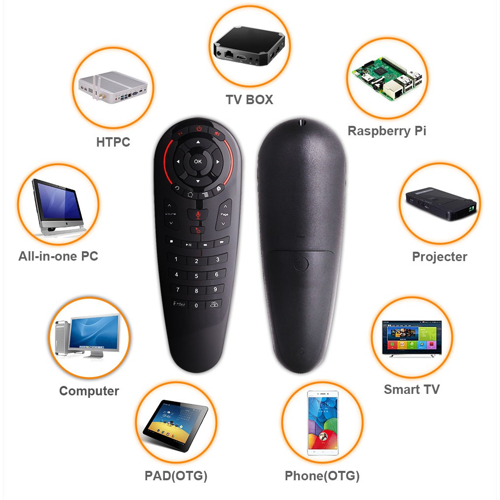 Chuột bay G30s học lệnh 33 phím Điều khiển tìm kiếm giọng nói Air Mouse Remote Voice G30