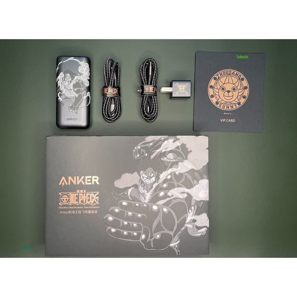 Combo sạc và cáp đặc biệt Anker Onepiece Luffy 4 món - BH 12 tháng