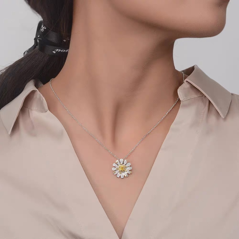 DÂY CHUYỀN BẠC Ý 925 - CECY LUXURY DAISY 10152 (BẢO HÀNH 12 THÁNG)