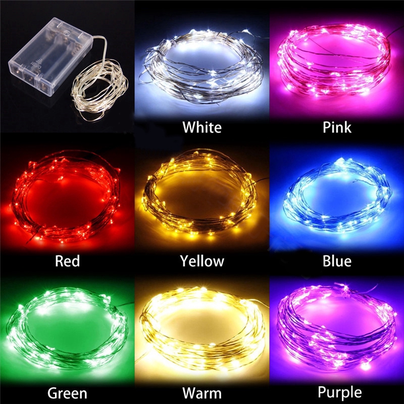 Dây đồng mạ bạc 5M 50LED chiếu sáng trang trí tiệc