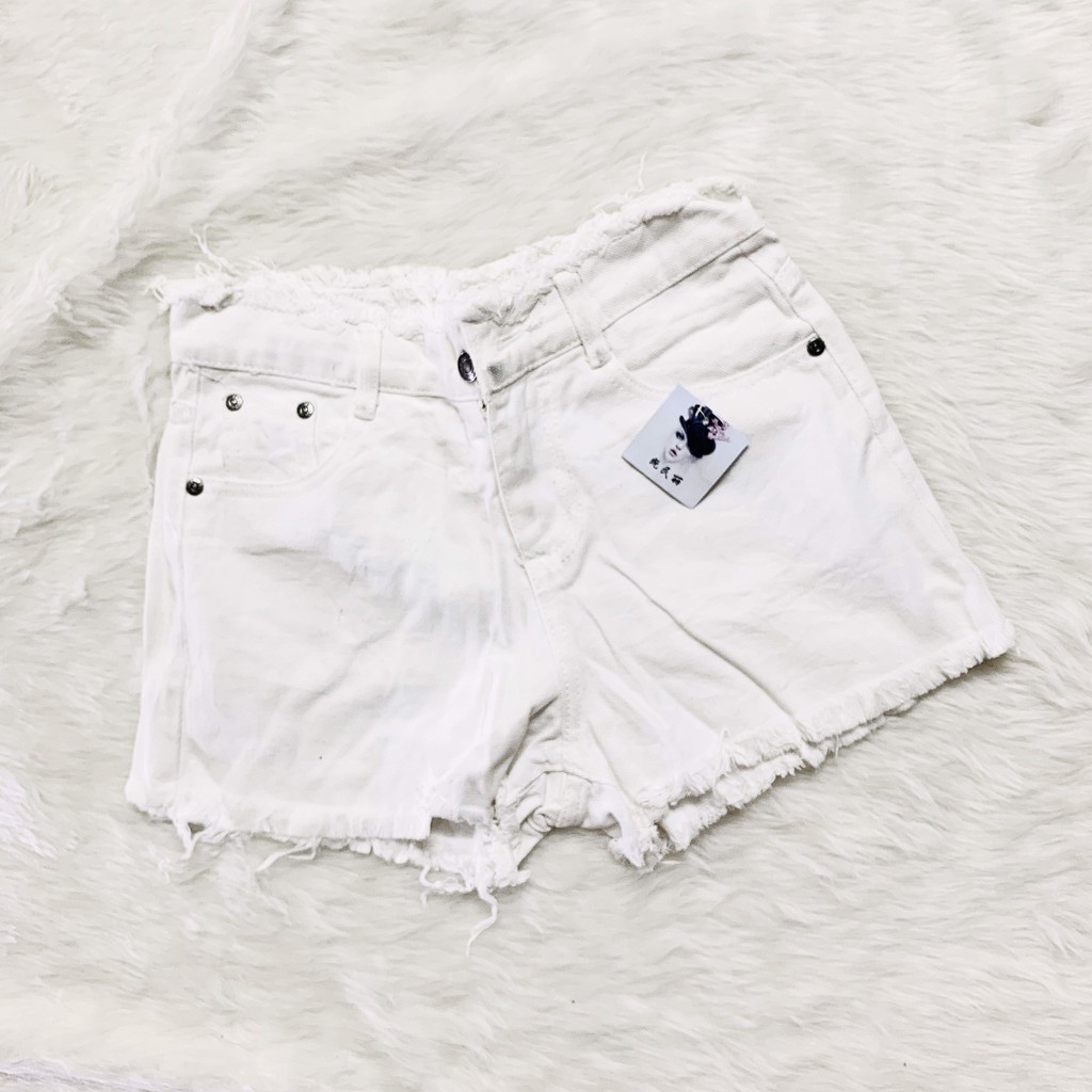 Quần Short jean nữ đẹp giá rẻ lưng cao rách tủa | BigBuy360 - bigbuy360.vn