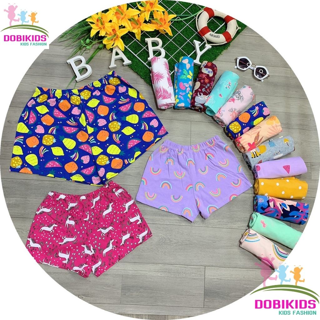 Quần đùi chục cho bé thun cotton xuất dư mềm mịn mát cho bé 8-45kg