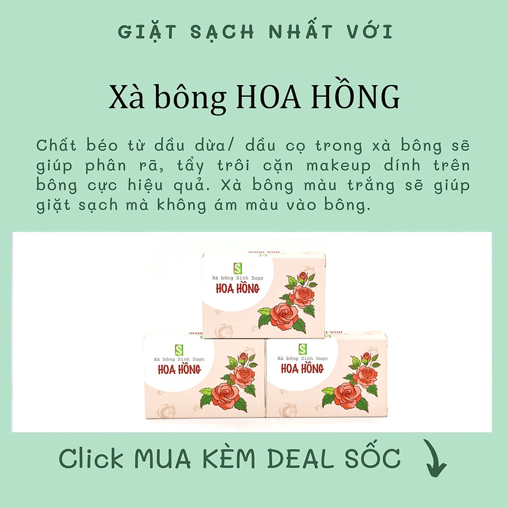 Bông Tẩy Trang DepotFix Có Thể Tái Sử Dụng Nhiều Lần Thân Thiện Với Môi Trường ( 6 miếng + túi )