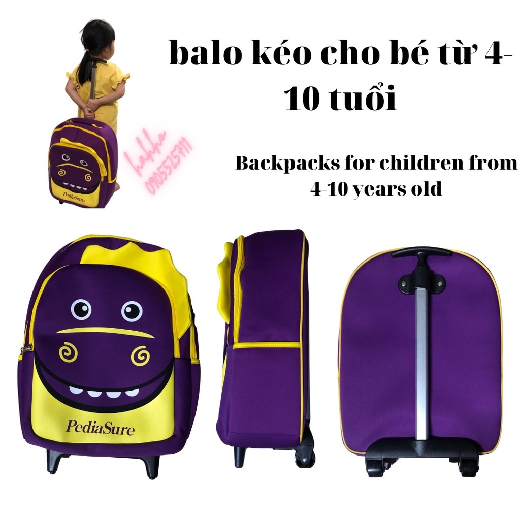 balo kéo cho bé từ 4-10 tuổi/Backpacks for children from 4-10 years old
