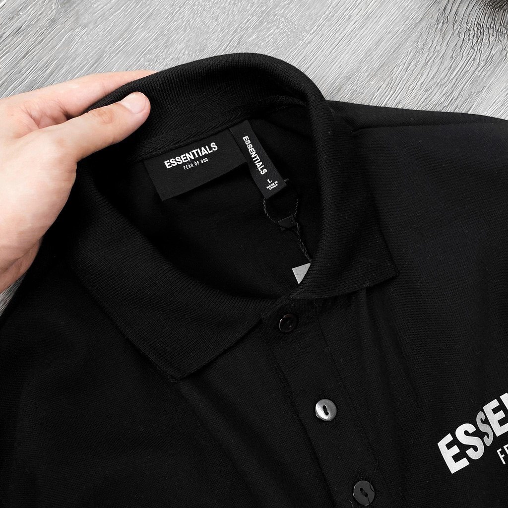 Áo Polo cộc tay Essentials, đồ bộ quần áo mùa hè cotton nam nữ unisex