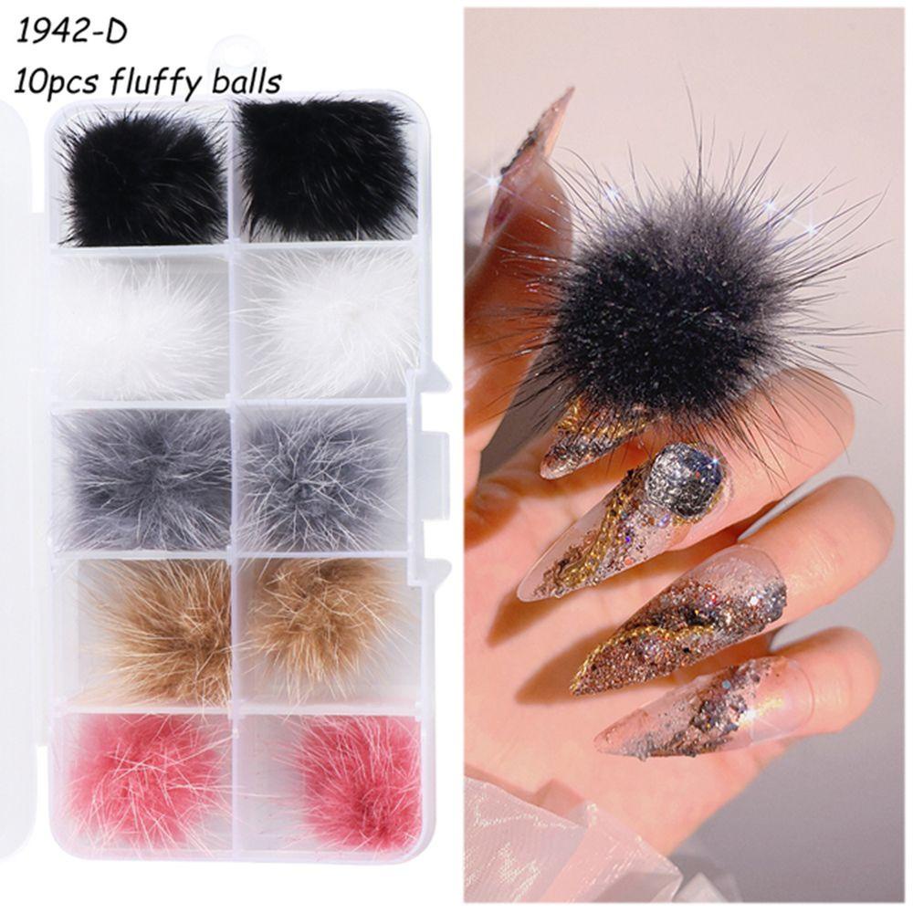 Set 10 Quả Bóng Nam Châm Trang Trí Móng Tay Dễ Thương