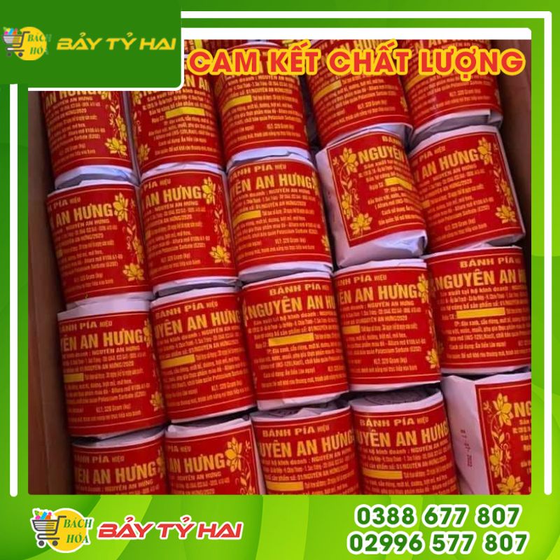 Bánh Pía Nguyên An Hưng Đậu Xanh Sầu Riêng Cây 320gr, bánh pía xưa, pía gói giấy, đặc sản sóc trăng