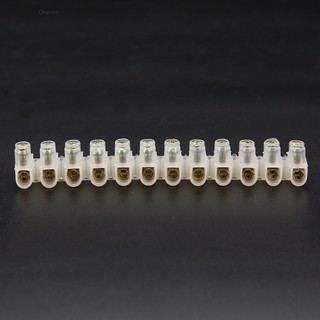 Dharma 3pcs new 12 way barrier screw terminal block wire connector strip 3a 6a 10amp