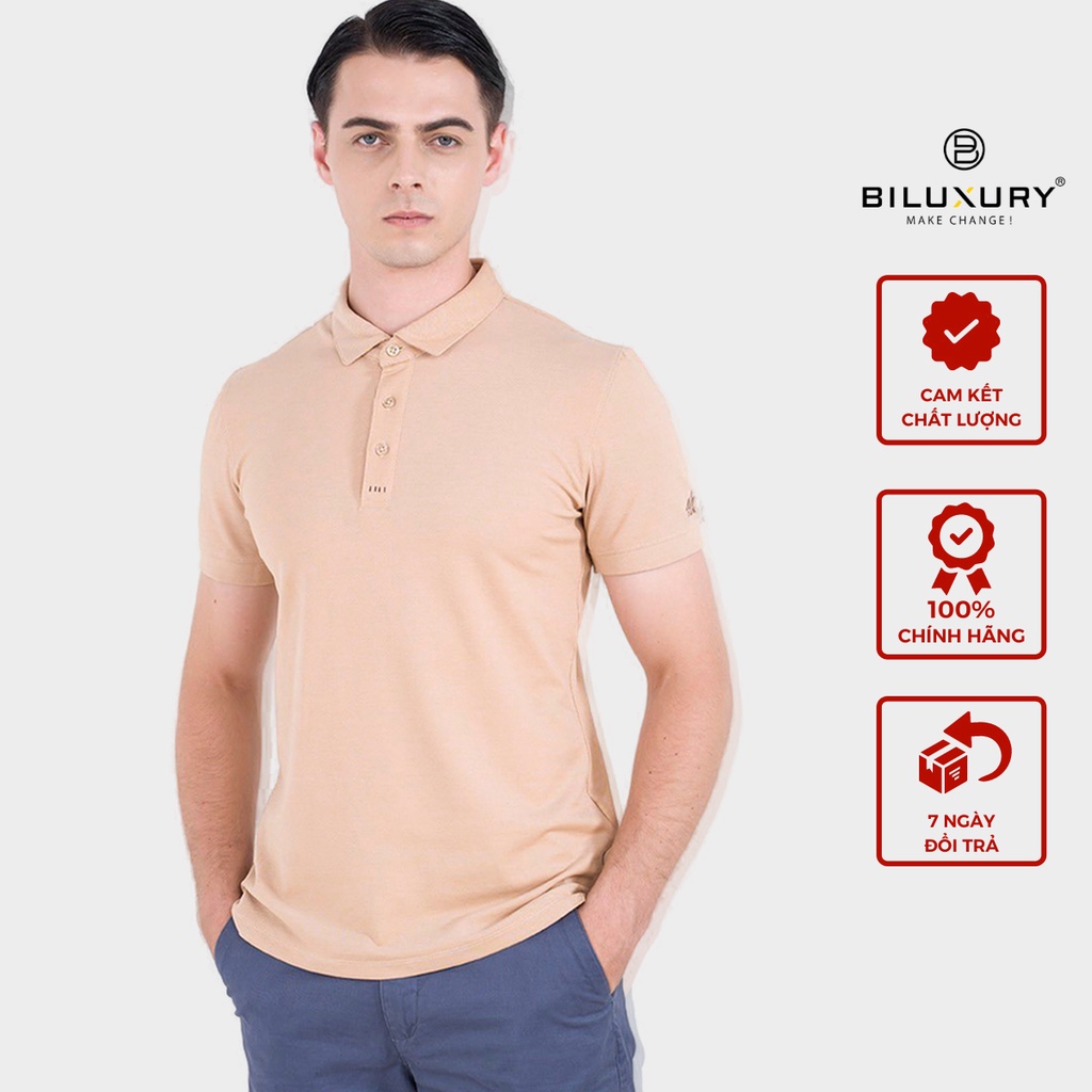 Áo polo nam Biman by Biluxury thun ngắn tay có cổ trẻ trung lịch lãm co giãn tốt 5APCB003BEV