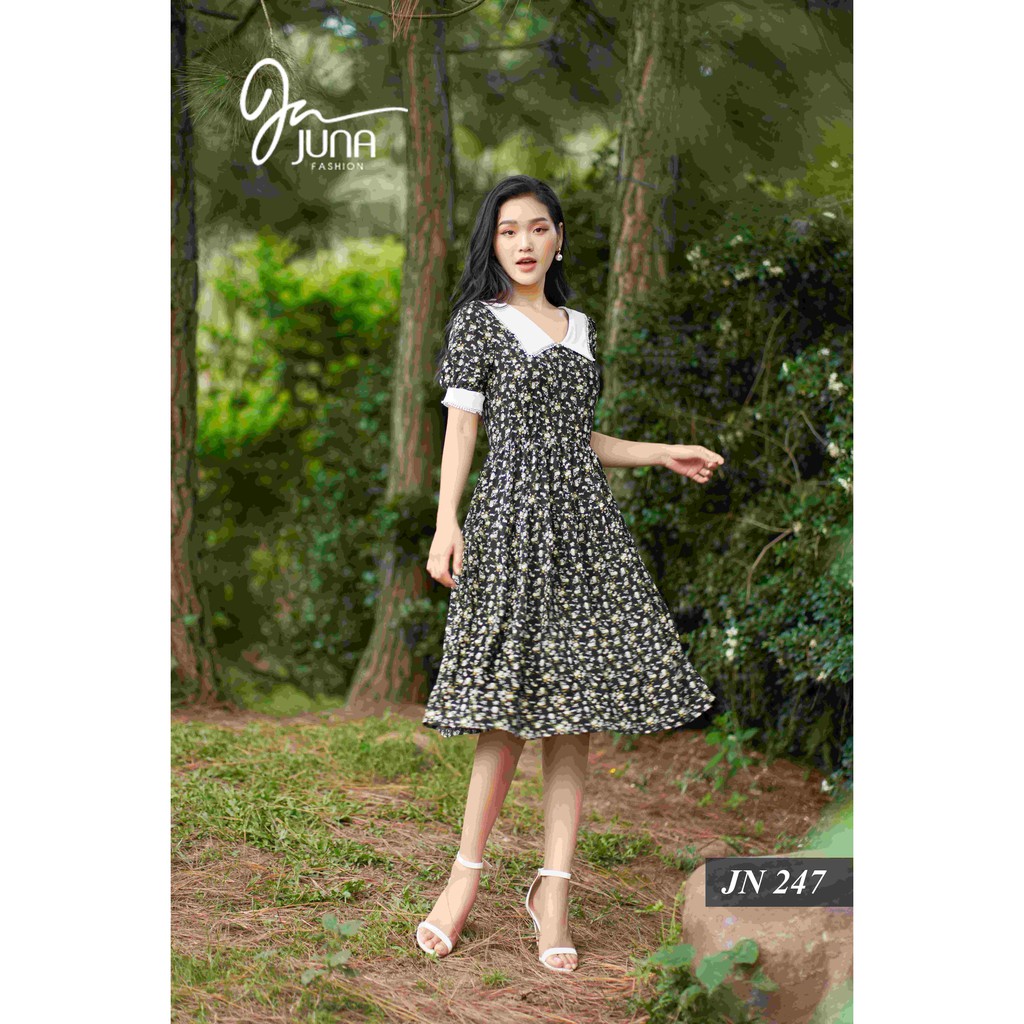 Váy Thiết Kế Hoa Nhí Nhẹ Nhàng - Xu Hướng 2021 JN247( JunaStore)
