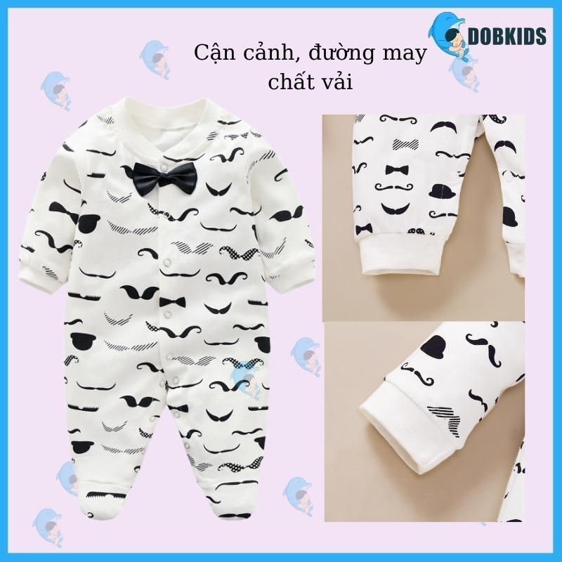 Bộ body liền thân tay dài, bodysuit công tử tay dài DOBKIDS  cho bé trai mặc diện tết, chụp ảnh, đi chơi cực xinh