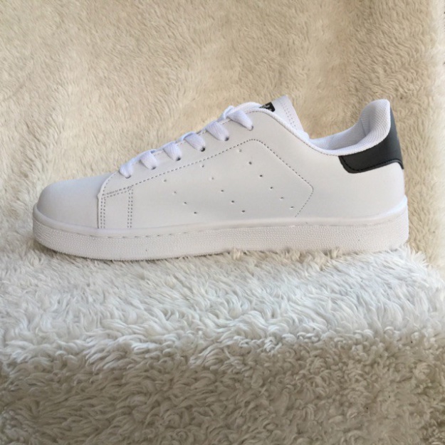 Giày thể thao stan smith trắng gót đen thời trang nam nữ tặng kèm bull box bill