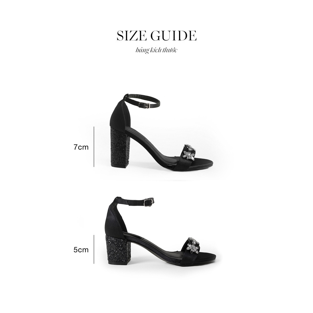 Giày cao gót Flower Strappy Heels 7cm B*de