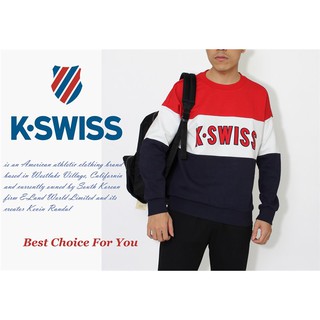 Áo Nỉ Kswiss Sweater Red White