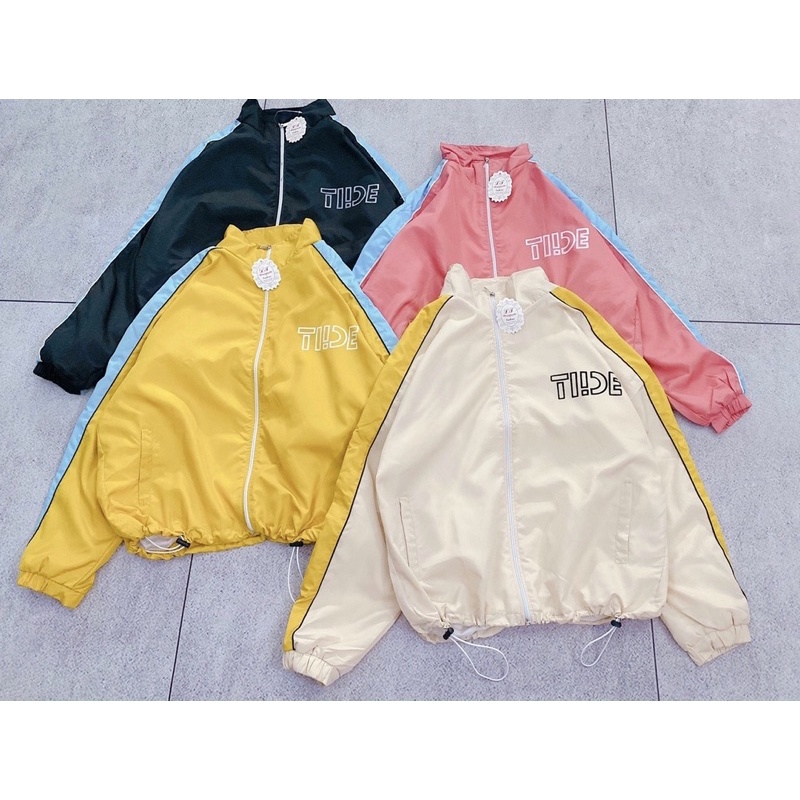 [Ảnh thật shop tự chụp] Áo khoác dù không nón phối viền tay, dây kéo cao cấp | BigBuy360 - bigbuy360.vn