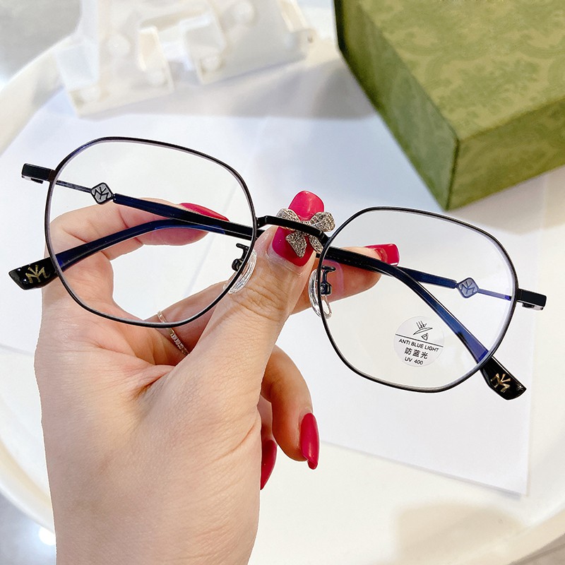 Mắt Kính Gọng Đa Giác Chống Ánh Sáng Xanh Thời Trang Cho Nam Nữjz5508