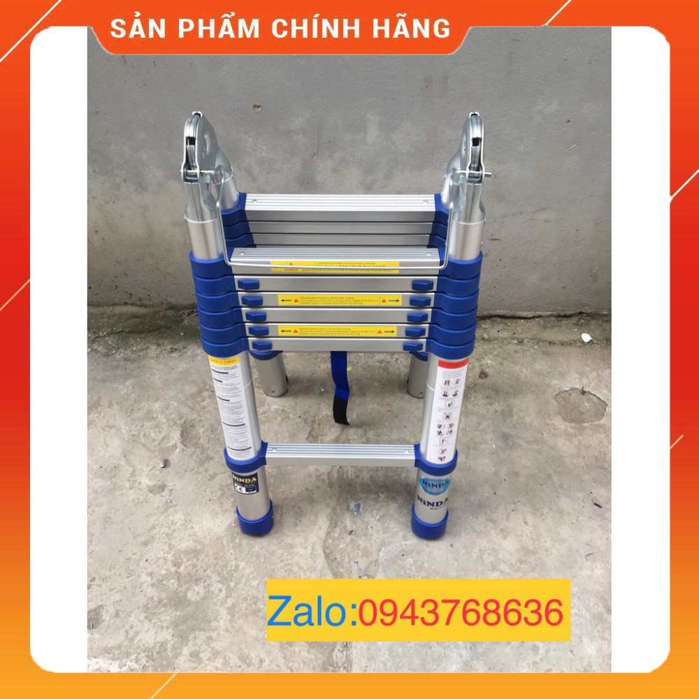 Thang Nhôm Rút NINDA Chữ A 3.8M (1.9M+1.9M)