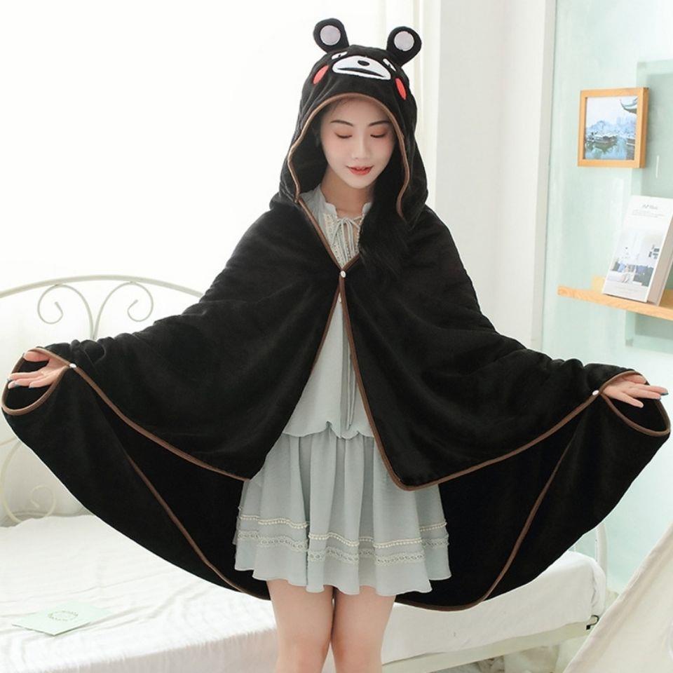 Chăn Choàng Có Mũ Trùm Bằng Vải flannel Điều Hòa Nhiệt Độ Ngủ Trưa Văn Phòng