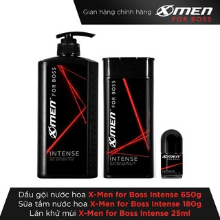 [Xả Kho] Combo Gội 650g+Tắm 180g+Lăn 25ml XMen For Boss Luxury/Motion/Intense - Giá Sỉ