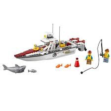 Lắp ráp xếp hình Lego City 60147 Bela 10646 Lepin 02028 Fishing Boat Xếp hình Thuyền câu cá