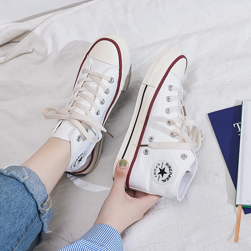 Giày Cổ Cao Vải Ulzzang Nam Nữ Kiểu Cv 1970 Full Box