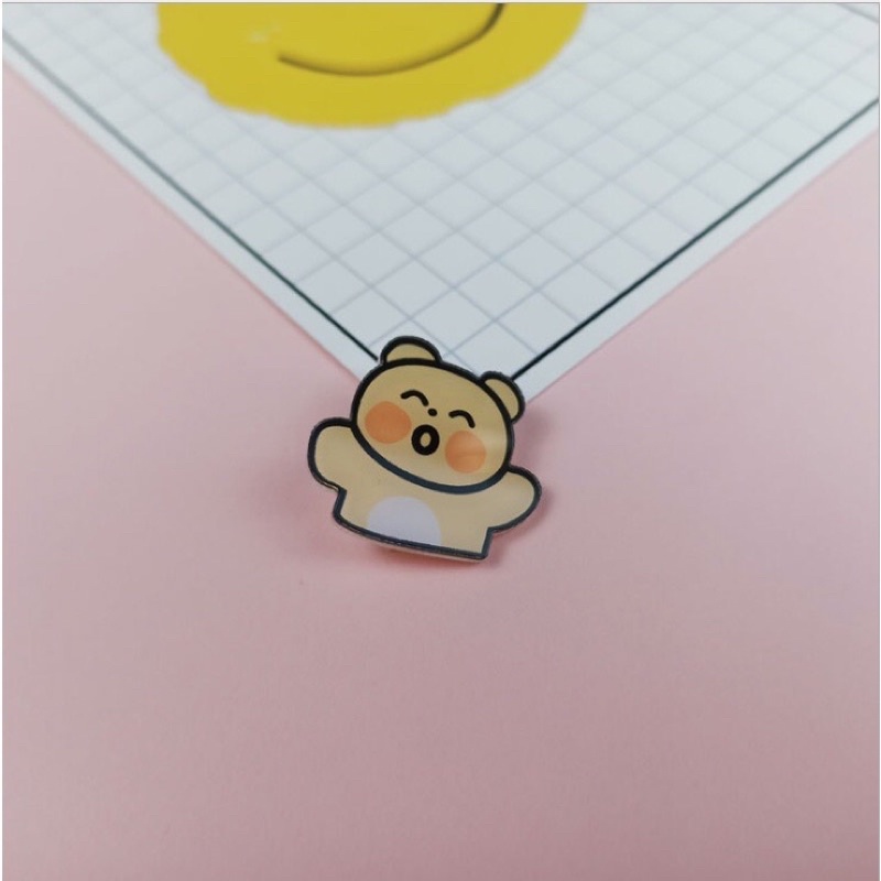 Sticker cute pin cài áo phụ kiện trang trí túi xách balo