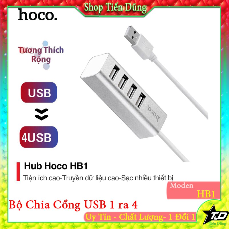 BỘ HUB CHIA 4 CỔNG USB HOCO HB1