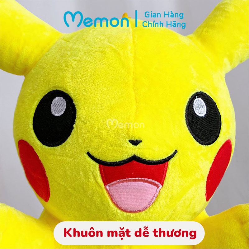 Gấu Bông Pikachu Pokemon Ngồi Cao Cấp Memon