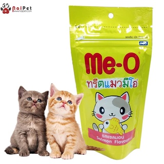 Bánh Thưởng Đồ Ăn Vặt Cho Mèo Cá Hồi Cá Ngừ Tôm Me-O 50g