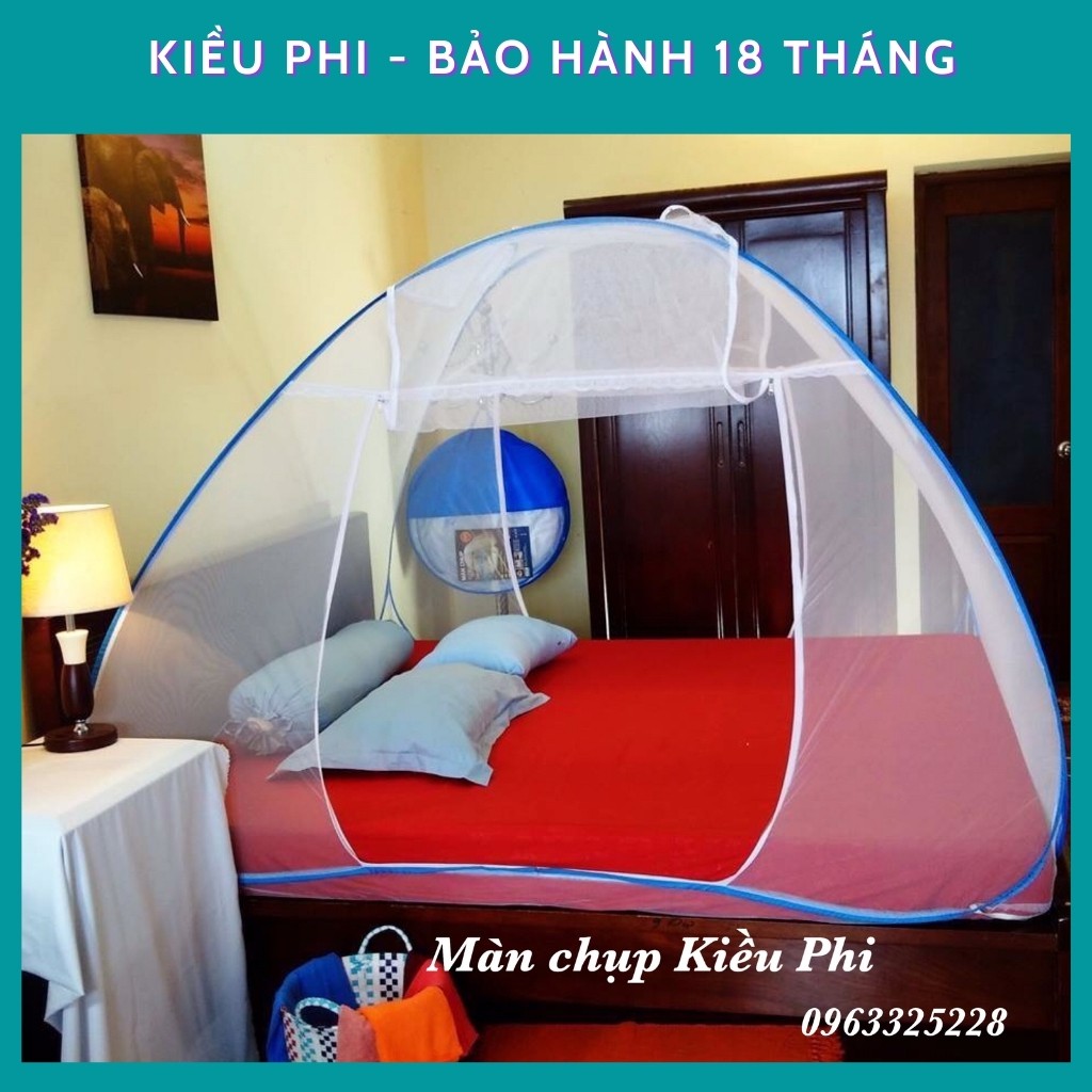 Mùng chụp tự bung đỉnh rộng Kiều phi - màn tự bung người lớn chống muỗi an toàn tuyệt đối