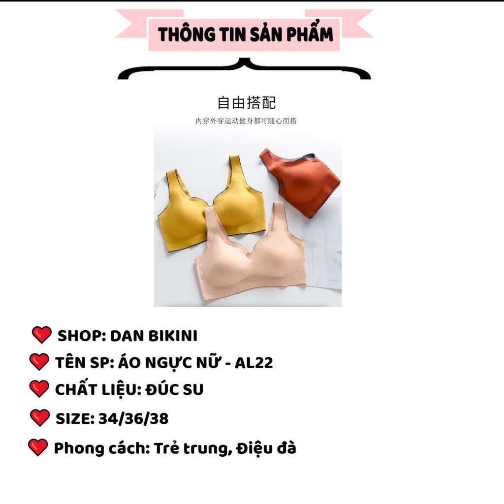 Áo Lót Nữ Đúc Su nâng ngực - Áo Ngực Nữ mềm mại thoáng mát tôn vòng 1 gợi cảm mã AL22
