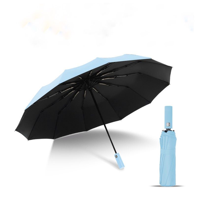 Ô Dù Hoàn Toàn Tự Động Che Nắng Mưa 12 Nan Xương Sơn Phủ 2 Lớp Chống Tia Cực Tím - Yoboshop