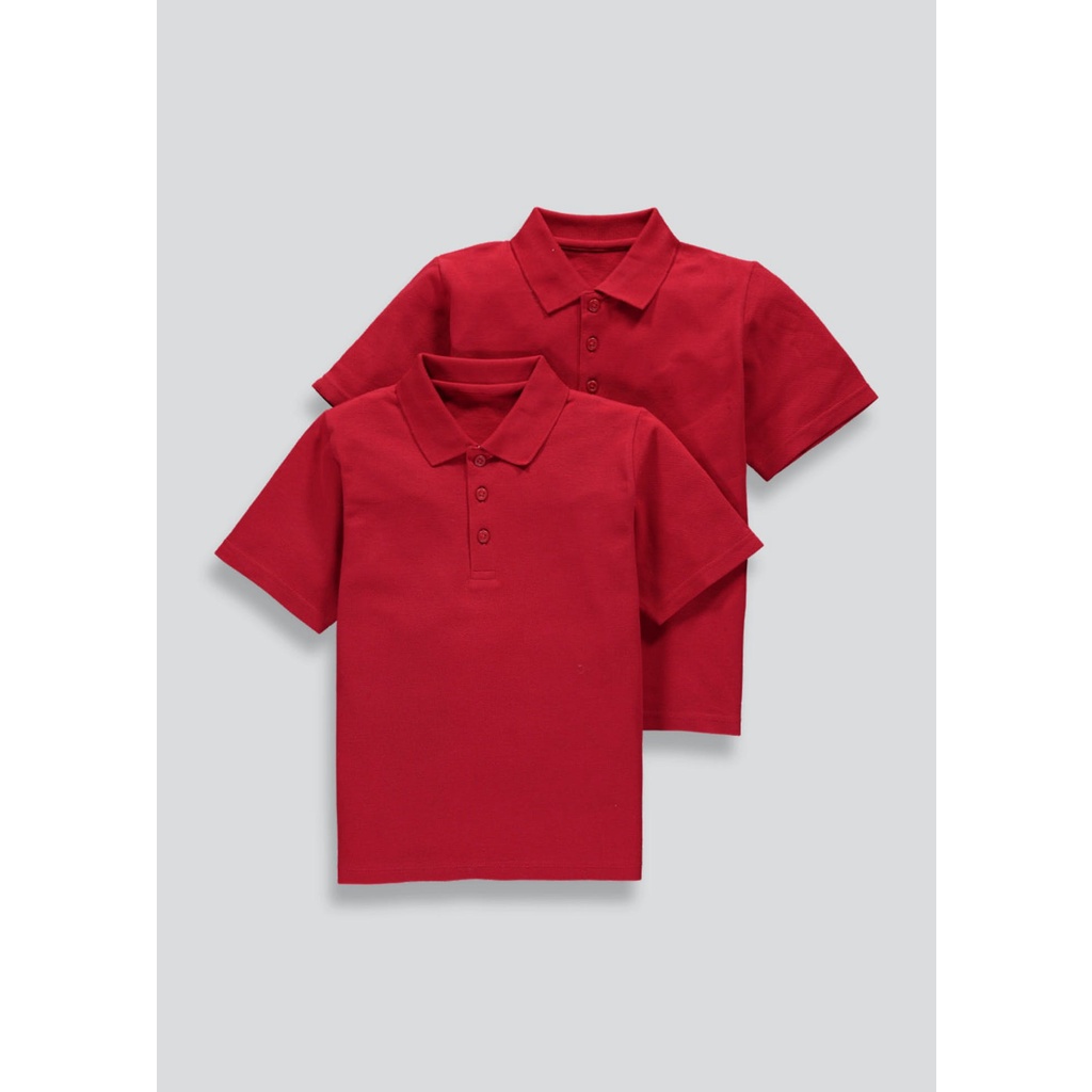 Set 2 áo polo màu đỏ bé trai, hàng Matal@n UK săn SALE