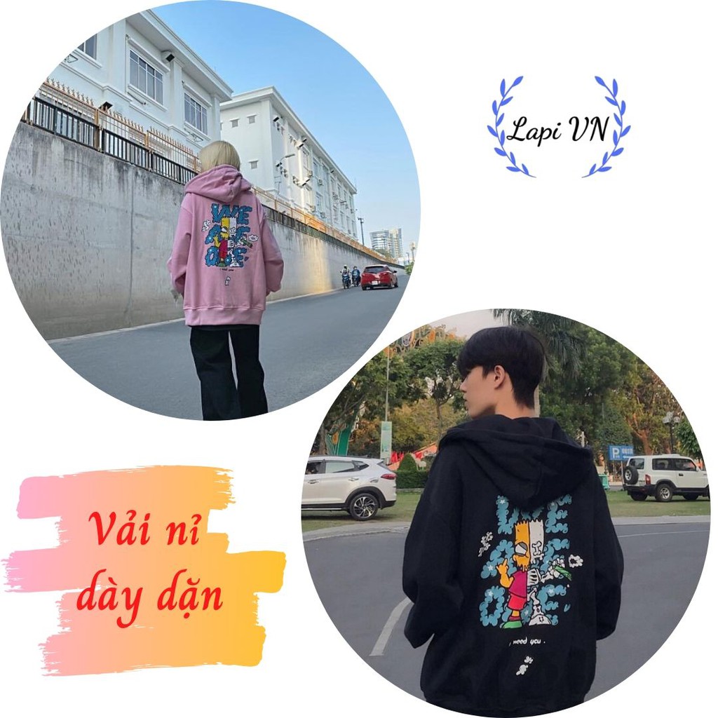 [KÈM VIDEO, ẢNH THẬT] Áo Hoddie Nỉ Ngoại Unisex ZIP WE ARE ONE- Lapi VN- Chất Liệu Nỉ Dày Dặn, Áo Khoác Nam Nữ Đẹp