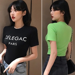 Áo thun nữ cổ tròn ngắn tay