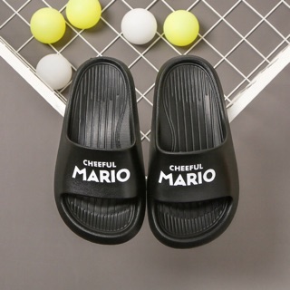 [Có size người lớn] Dép lê logo Cheerful Mario chính hãng