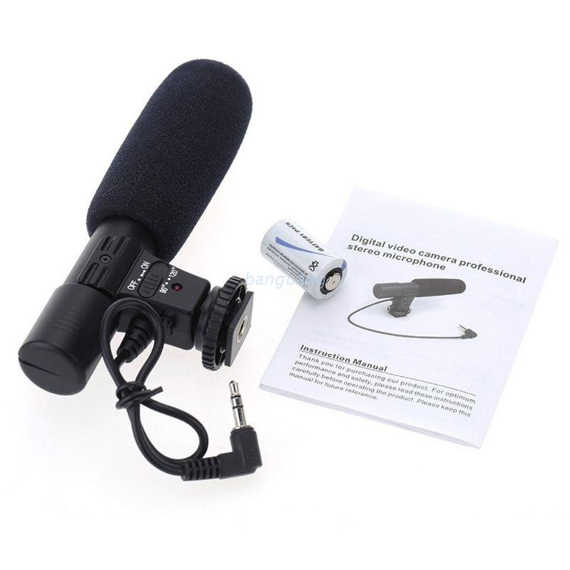 Micro ghi âm stereo Mic-01 3.5mm DV cho máy quay phim DV SLR chất lượng cao